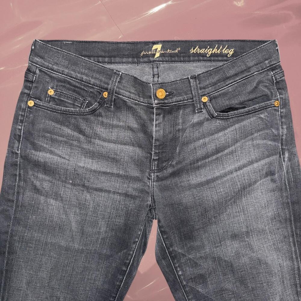 Y2K 7 For All Mankind grunge grey wash jeans size 30